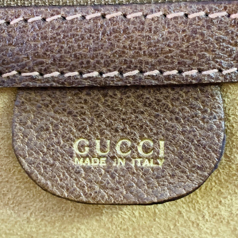 GUCCI Vintage Tan Pebble Grain Leather Combo Lock Briefcase