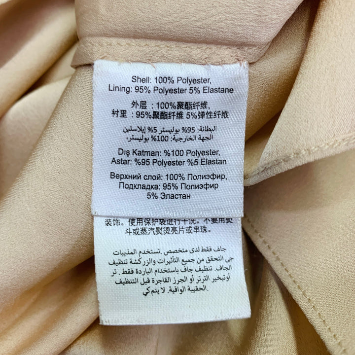 JENNY PACKHAM Pre-Fall 2022 Size 10 Bright Gem Gold Nude Polyester Beaded Sleeveless Evening Gown