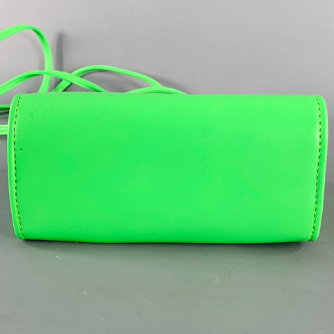 TELFAR Green Neon Embossed Faux Leather Cross Body Handbag