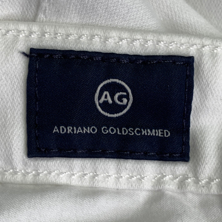 ADRIANO GOLDSCHMIED Size 32 Caden White Cotton Blend Jeans