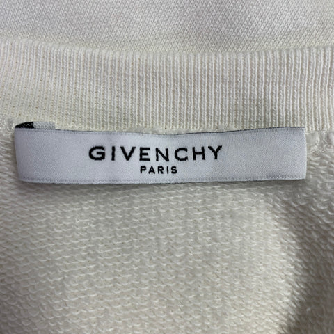 GIVENCHY Size S Cream Red Cotton -GV World Tour- Graphic Sweatshirt