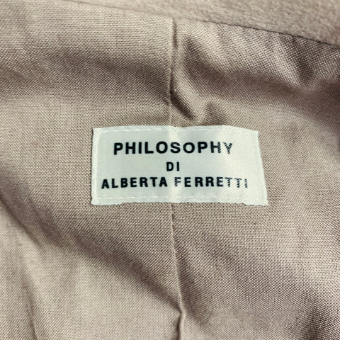 PHILOSOPHY di ALBERTA FERRETTI Size S Dusty Pink Velvet Single Breasted Jacket Blazer