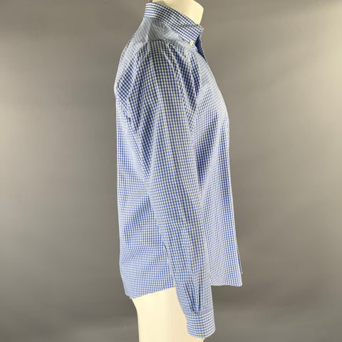 BROOKS BROTHERS Size XS Blue White Gingham Cotton Button Down Long Sleeve Shirt