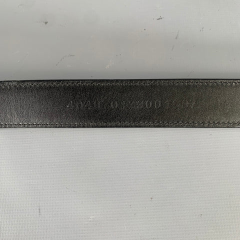 RALPH LAUREN Size 36 Black Leather Sterling Silver Belt