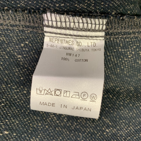 NEEDLES Size L Indigo Heather Cotton Patch Pocket Jacket