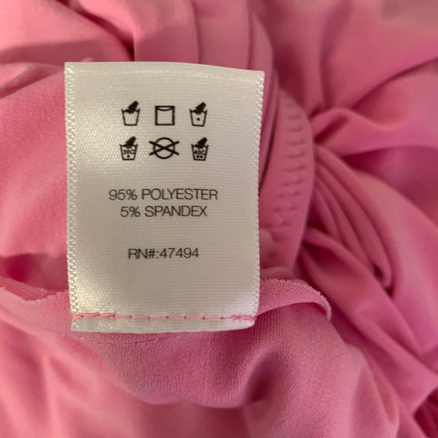 NORMA KAMALI Size XS Pink Polyester Spandex Ruched One Shoulder Dress