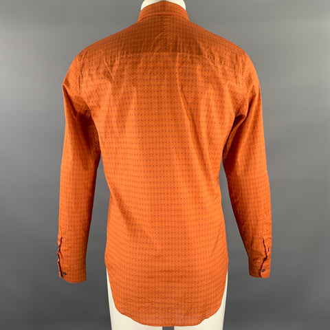 LOUIS VUITTON Size M Orange Blue White Logo Long Sleeve Shirt