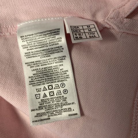 BROOKS BROTHERS Size M Pink Cotton Blend Polo Casual Top