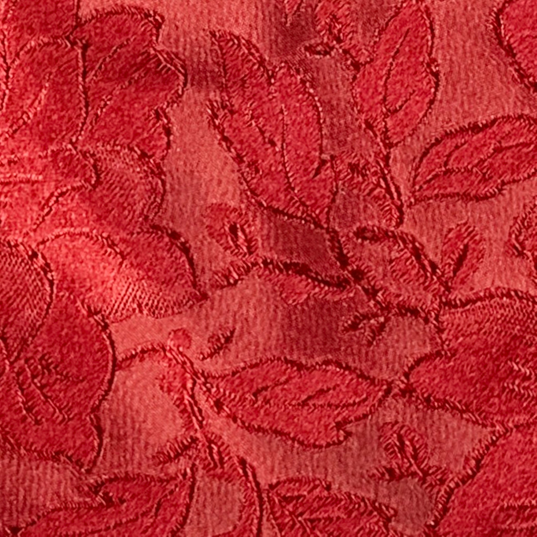 PAUL SMITH Red Burgundy Floral Jacquard Silk Tie