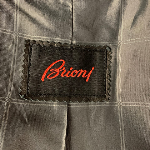 BRIONI Size M Black Cotton Cashmere Button Up Jacket