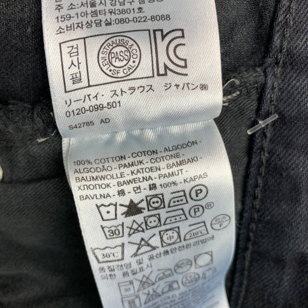 LEVI'S Size 34 Navy Straight cut Denim Jeans