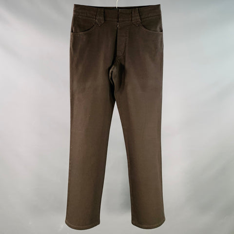 MAISON MARTIN MARGIELA Size 28 Brown Cotton Straight Casual Pants