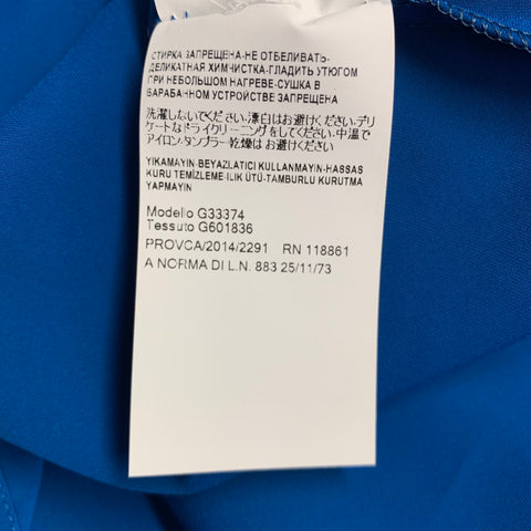VERSACE COLLECTION Size 6 Blue Polyester Wing Sleeve Blouse