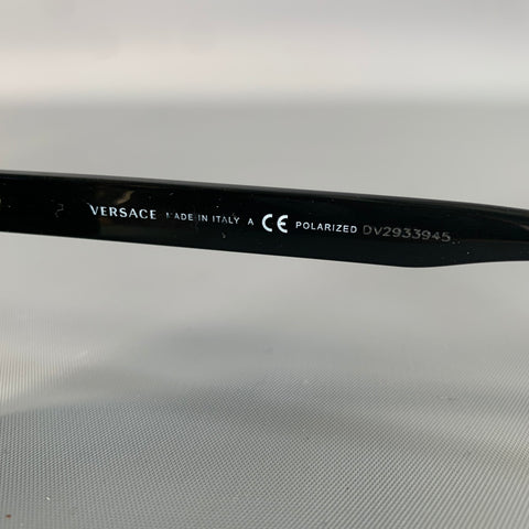 VERSACE Black Gold Solid Sunglasses