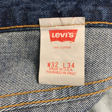 LEVI STRAUSS Size 32 Blue Cotton Straight Five Pockets Jeans