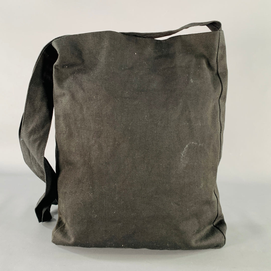 WALTER VAN BEIRENDONCK SS14 Budapest Black Multi Color Embroidered Cotton Crossbody Bag