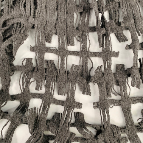 YOHJI YAMAMOTO Black Wool Woven  Scarf