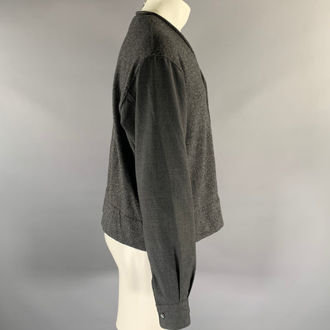 COMME des GARCONS SHIRT Size L Grey Wool Blend Cardigan