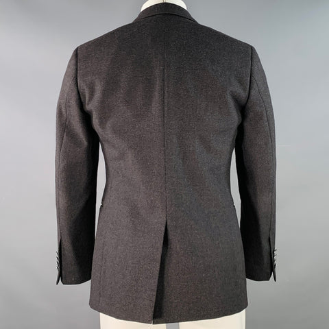JOHN VARVATOS Size 36 Short Grey Virgin Wool Single Breasted Sport Coat
