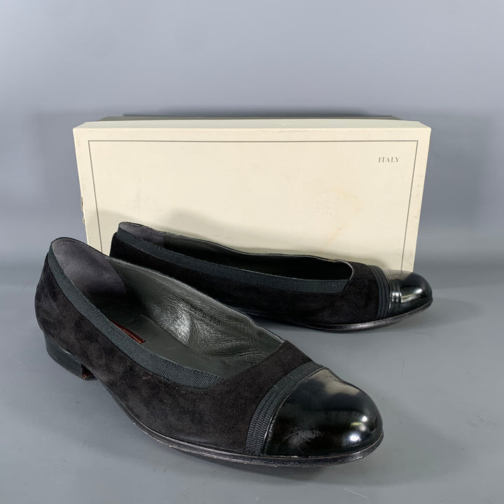 BAKER BENJES Size 9.5 Black Leather Ballet Loafers