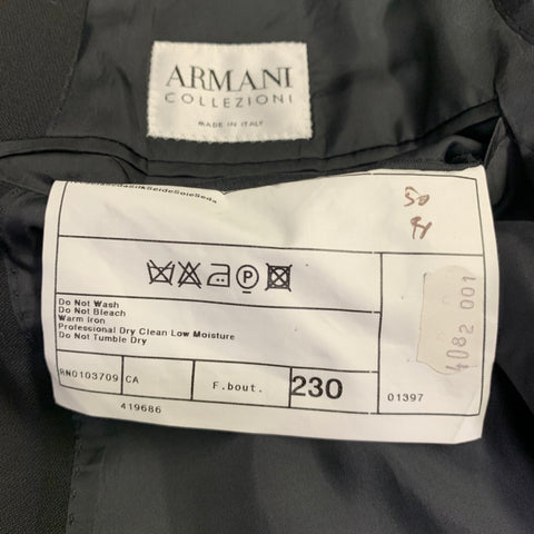 ARMANI COLLEZIONI Size 40 Black Wool Shawl Collar Tuxedo