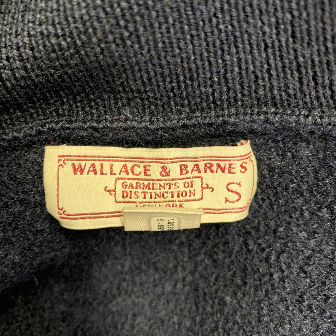WALLACE & BARNES Size S Navy Merino Wool 2 pockets Cardigan