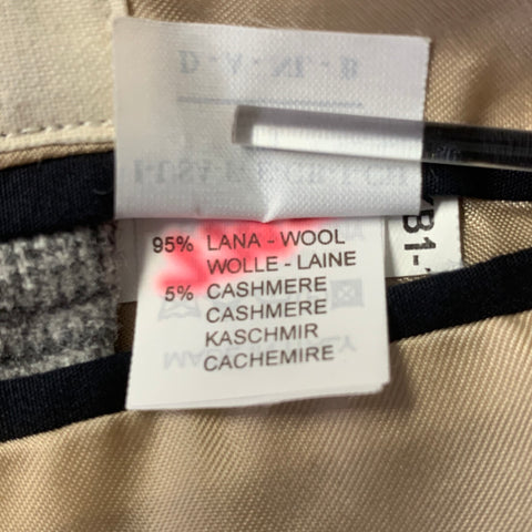 BRUNELLO CUCINELLI Size 46 Grey Glen Check Wool Cashmere Sport Coat
