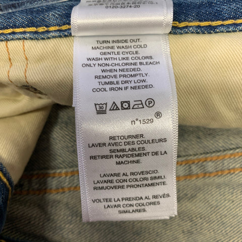 POLO by RALPH LAUREN Size 32 Blue Patchwork Denim Slim Fit Jeans