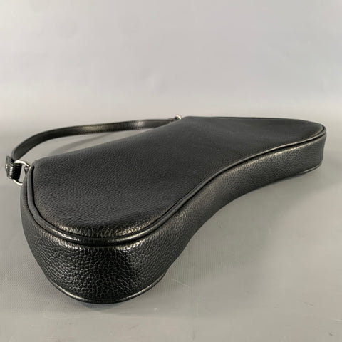 SIMON MILLER Black Faux Leather Shoulder Bag
