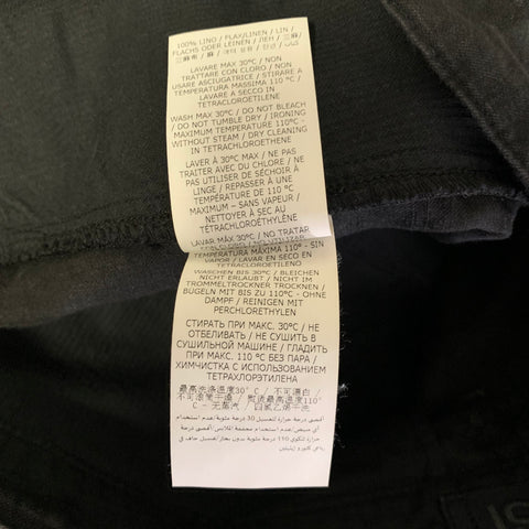 ASPESI Size 32 Black Linen Straight leg Casual Pants