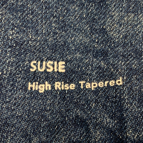 DL1961 Size 26 Blue Cotton Denim High Waisted Pleated Belted Jeans