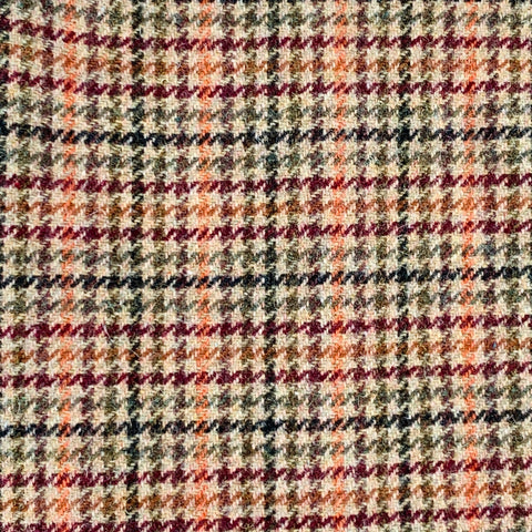 BARACUTA Size 34 Brown Multi Color Houndstooth Wool Zip Fly Casual Pants