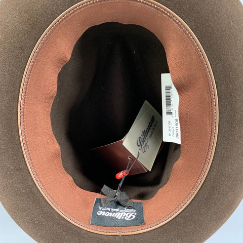 BILTMORE Size 56 Atlas Brown Felt Fedora Hat