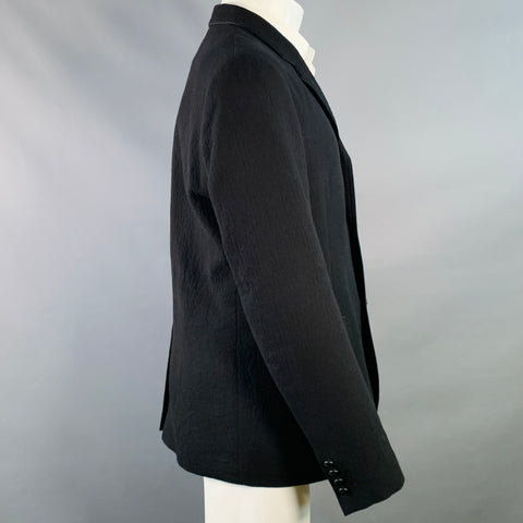 JOHN VARVATOS STAR USA Size 40 Black Cotton Blend Sport Coat
