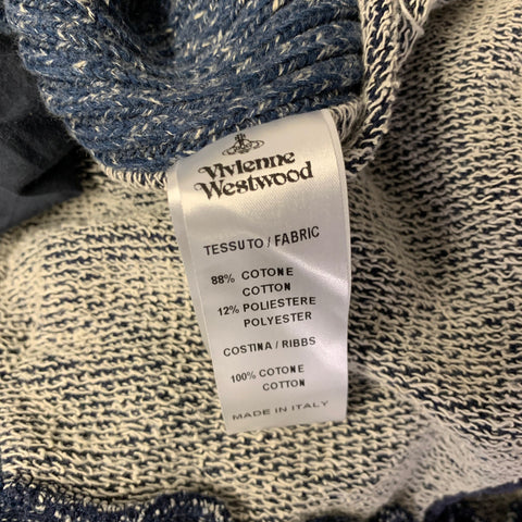 VIVIENNE WESTWOOD Size XL Blue White Cotton Polyester Joggers Casual Pants