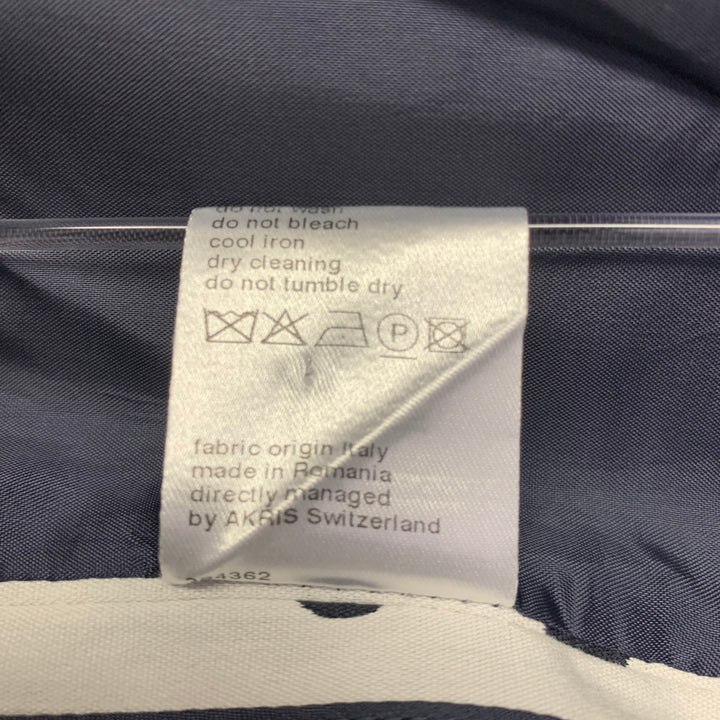 AKRIS Size 8 White Black Cotton Blend Polka Dot Blazer