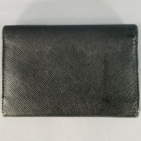 PRADA Black Saffiano Leather Six Ring Key Holder