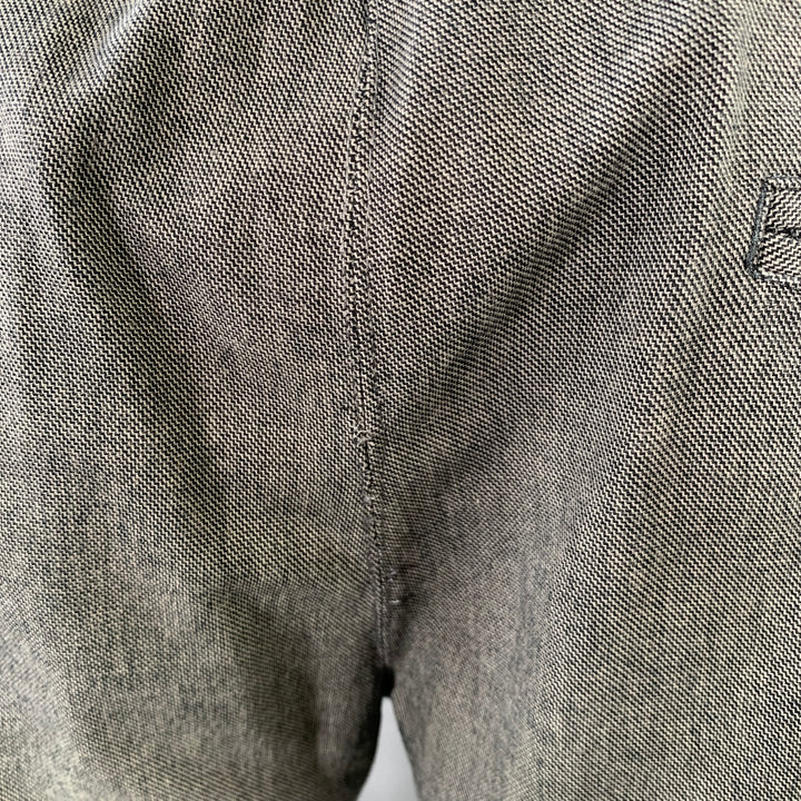 DANIELE ALESSANDRINI Size 34 Grey Twill Cotton Flat Front Dress Pants