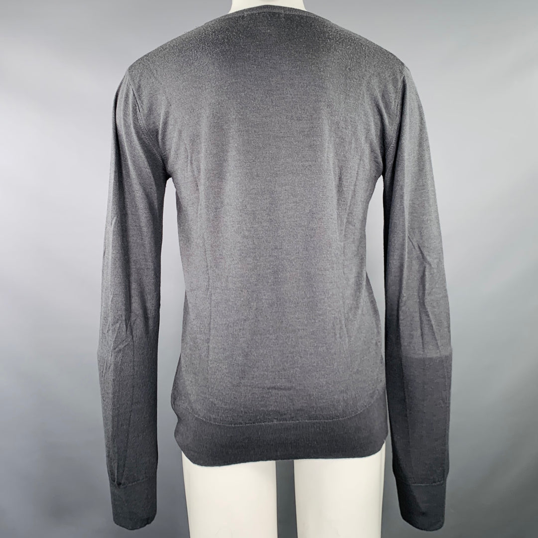 VIKTOR & ROLF Size M Grey Knit V-Neck Pullover