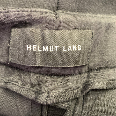 HELMUT LANG Size 32 Black Modal Side Tabs Casual Pants