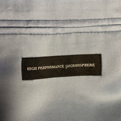 ERMENEGILDO ZEGNA Size 46 Grey Blue Pinstripe Wool Suit