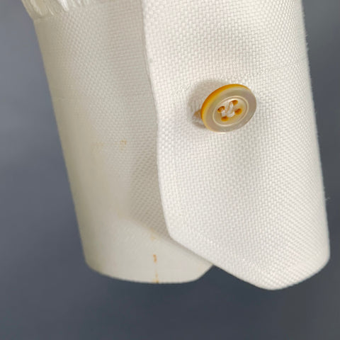 KITON Size S White Cotton Button Up Long Sleeve Shirt