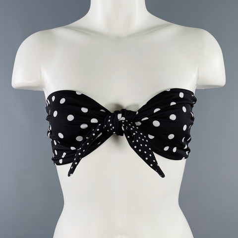 NO BRAND Size S Black White Polka Dot Bralette Casual Top