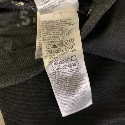 LEVI'S Size 30 Black Cotton Denim Jeans