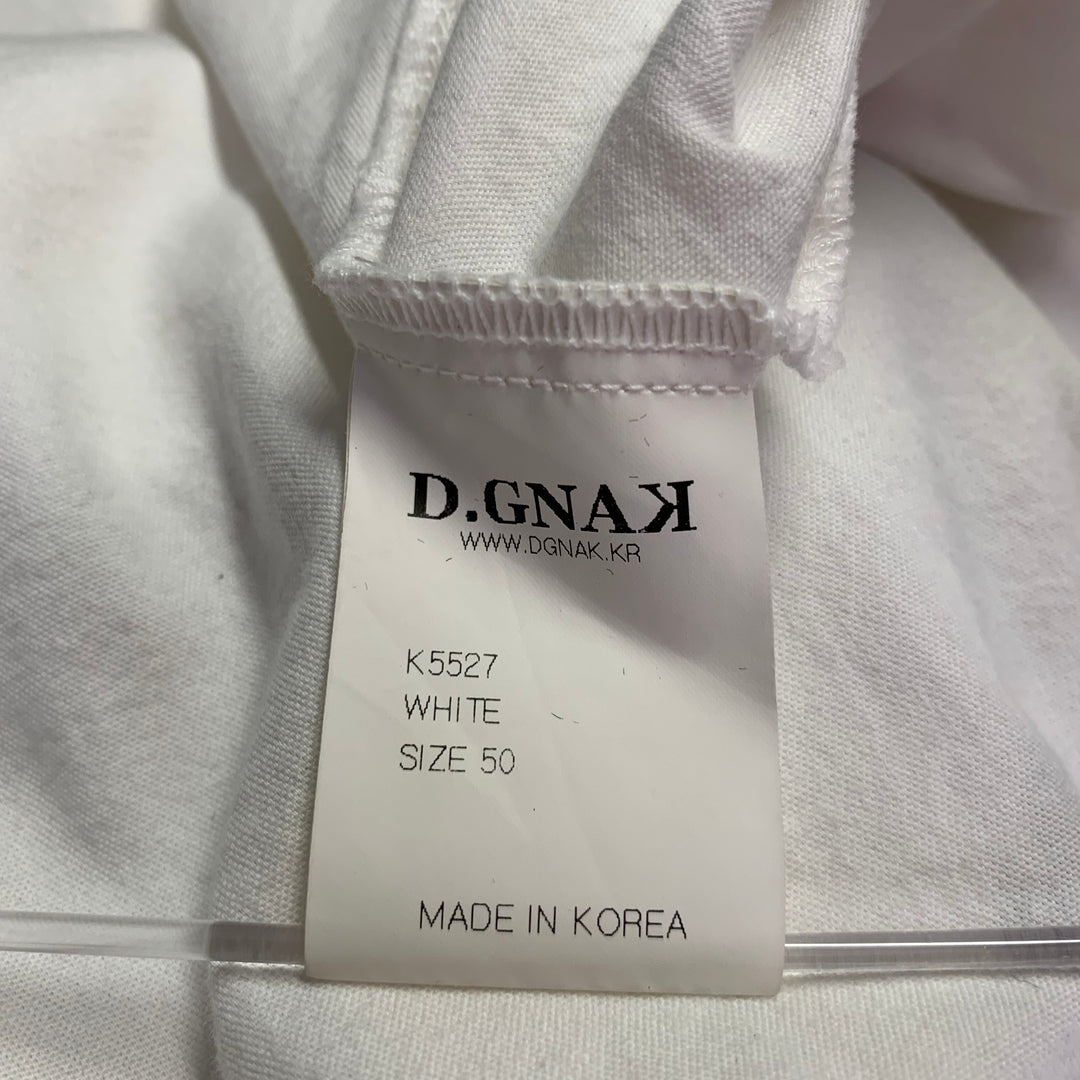 D.GNAK by KANG D. One Size White Mixed Fabrics Oversized Long Sleeve Shirt