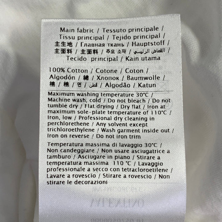 VALENTINO Size XL White Logo Cotton Short Sleeve Crew Neck T-shirt