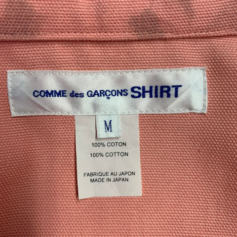 COMME des GARCONS SHIRT Size M Pink Grey Print Cotton Worker Jacket