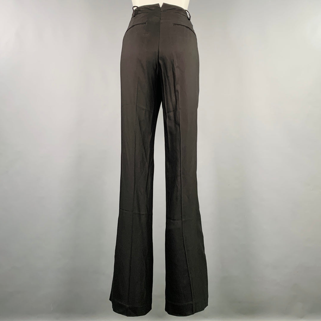 RAG & BONE Size 8 Donna Black Viscose Blend Straight Dress Pants