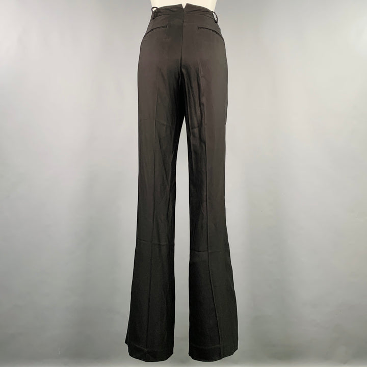 RAG & BONE Size 8 Donna Black Viscose Blend Straight Dress Pants