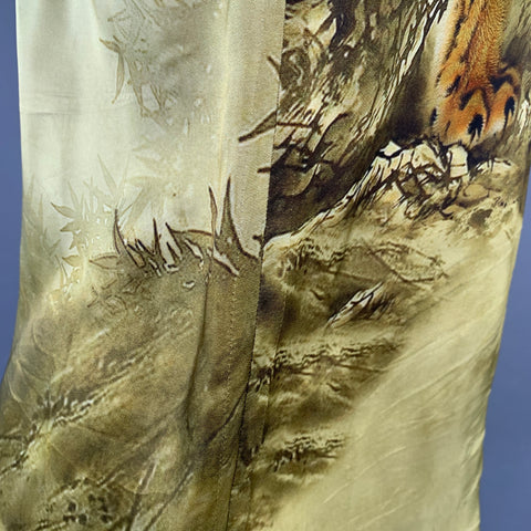 DRIES VAN NOTEN Size M Yellow Olive Tiger Short Sleeve Shirt